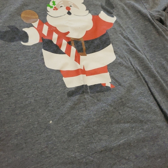 Young adult Tshirt, sz Medium 💚❤️ funny Santa with his North Pole - Picture 8 of 9